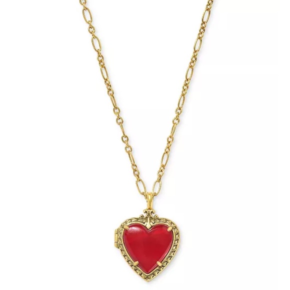 Kendra Scott Snow White Vintage Gold Locket. NWOT - Picture 1 of 9
